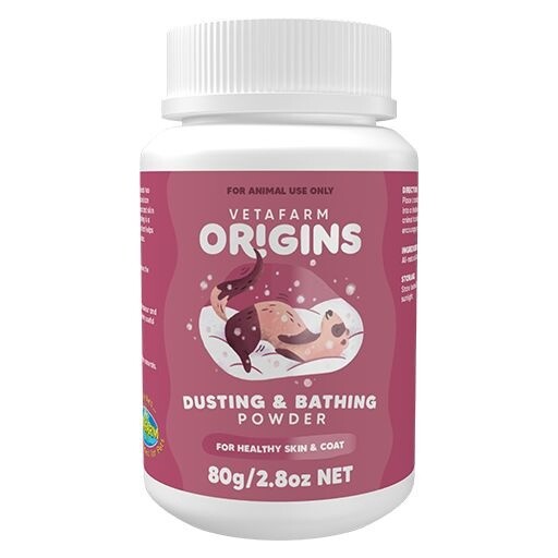 VETAFARM ORIGINS DUSTING &amp; BATHING POWDER 80G