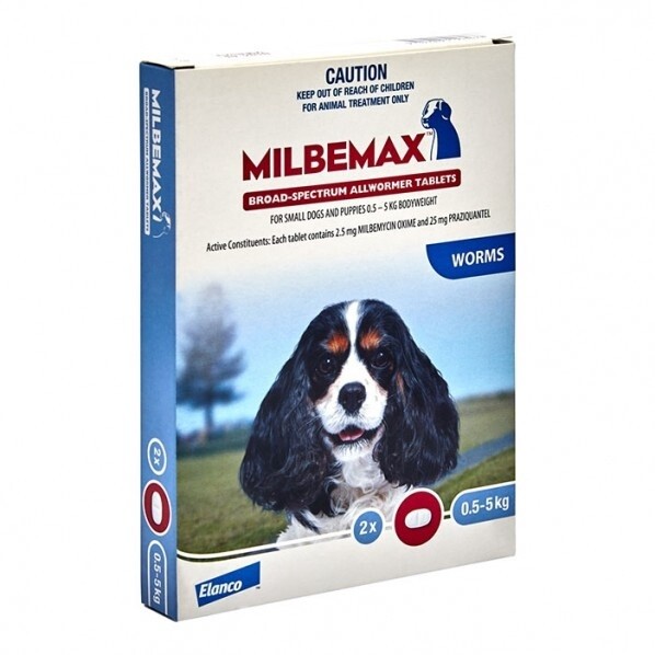 MILBEMAX DOG ALL WORMER (0.5-5KG) 2pk