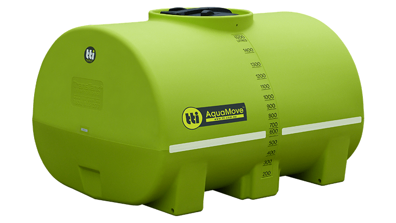 AquaMove™ 1500L - Water Cartage Tank with 15-Year Warranty (Free Standing - Safety Green) by TTi