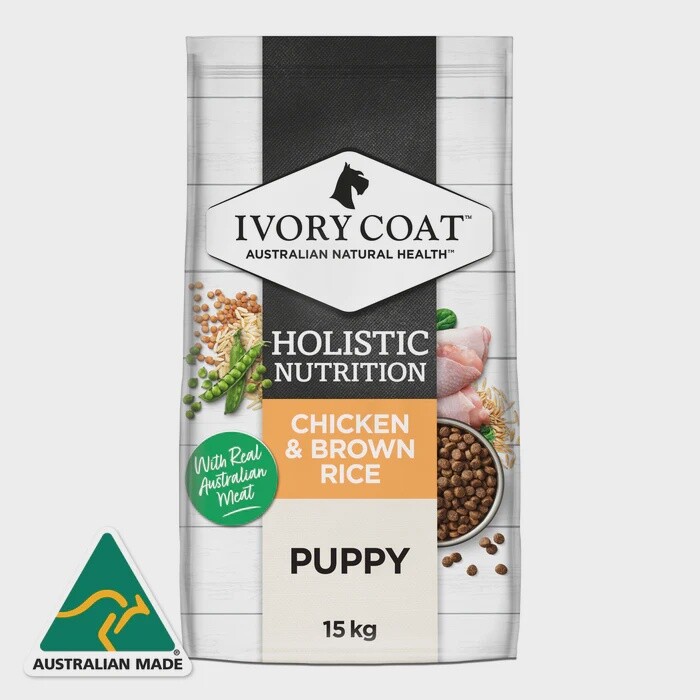 IVORY COAT PUPPY CHICKEN &amp; BROWN RICE 15KG