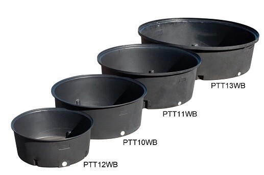 ROUND FEED TROUGH - BLACK 250L (PTT12WB)