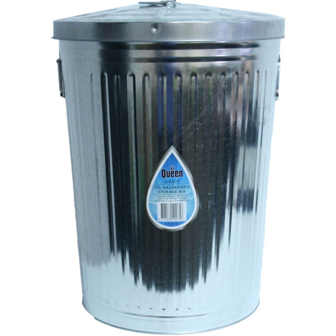 75L GALVANIZED STORAGE BIN