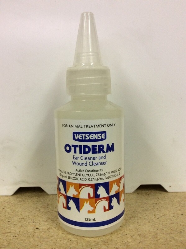 VETSENSE OTIDERM EAR AND WOUND CLEANSER 125ML