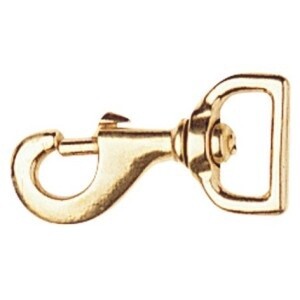 BRASS SNAPHOOK 1&#39;&#39;/25MM FLAT SWIVEL EYE HRD5850