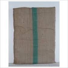 LARGE HESSIAN DOG BED COVER - GREEN STRIPE