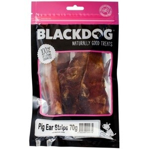 BLACKDOG PIGS EAR STRIPS 70GM