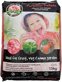 TERRA FIRMA POULTRY MANURE PELLETS 15KG (for council or. by enquiry)