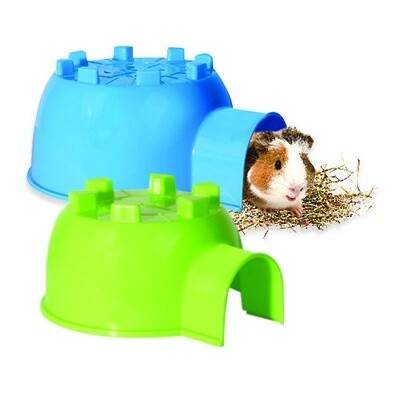 SMALL ANIMAL HIDE PLASTIC IGLOO (L) 30X26.5X14CM  GREEN