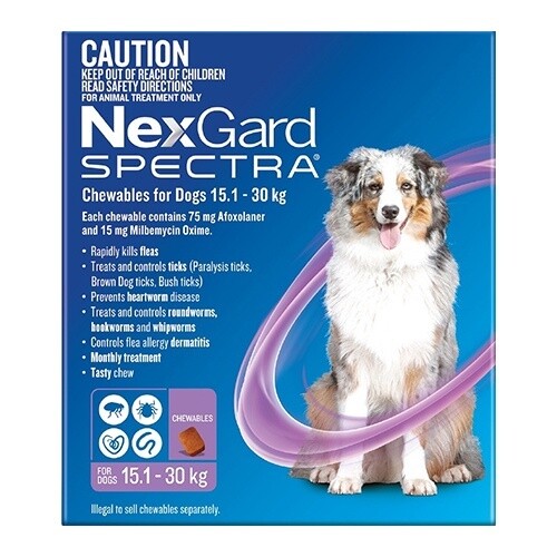NEXGARD SPECTRA (15.1-30KG) 3pk