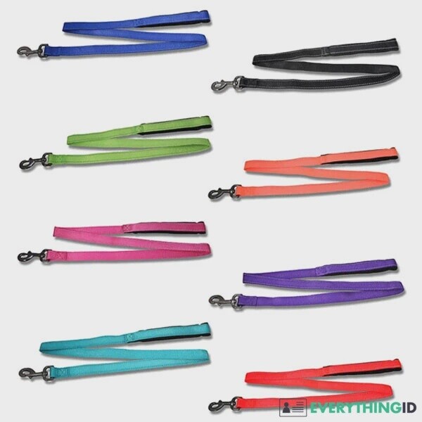 DOG LEAD WEBBING WITH PADDED HANDLE - RED