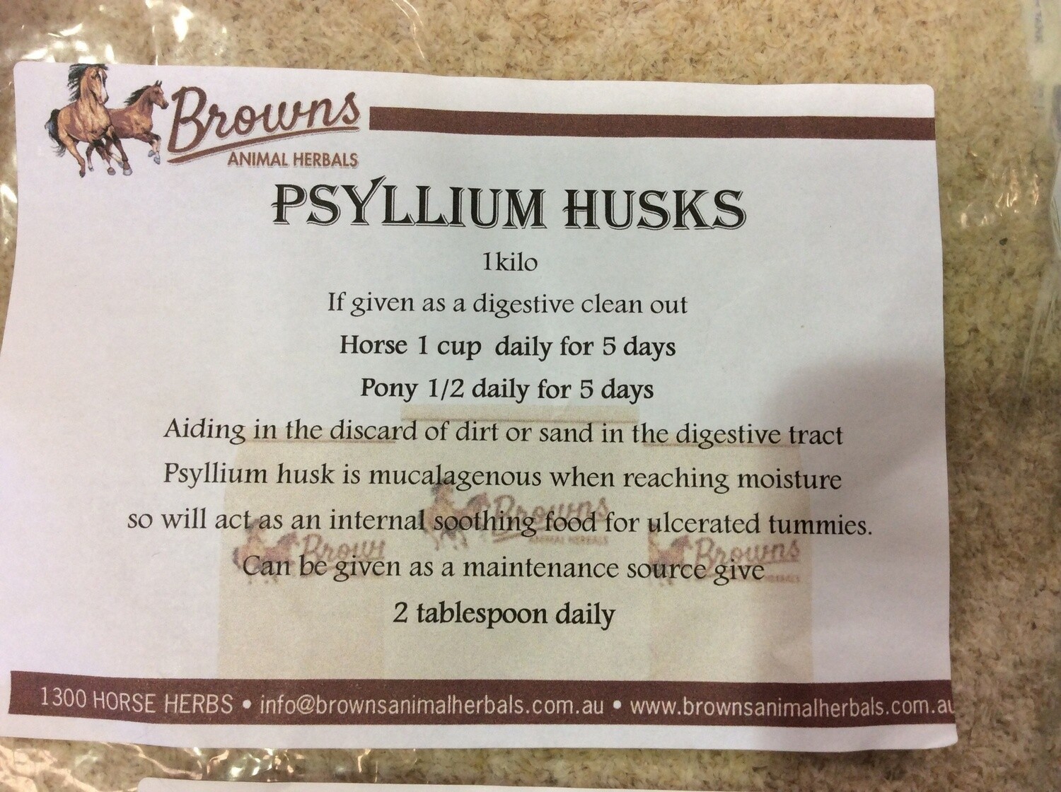 BROWNS PSYLLIUM HUSKS 2.5KG