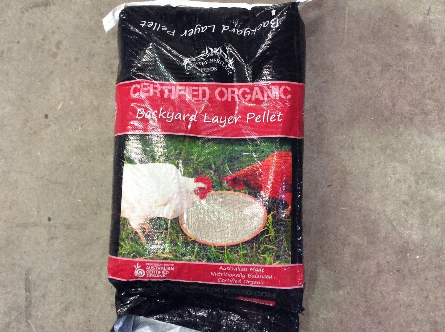 CERTIFIED ORGANIC BACKYARD LAYER PELLETS 20KG