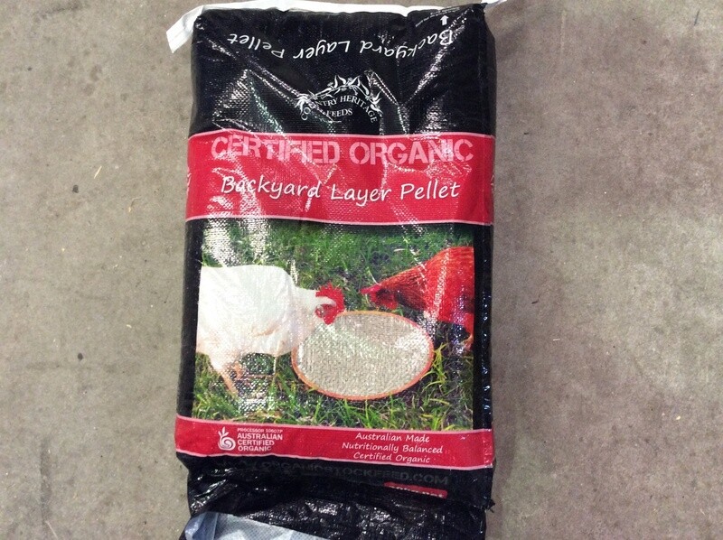 CERTIFIED ORGANIC BACKYARD LAYER PELLETS 20KG