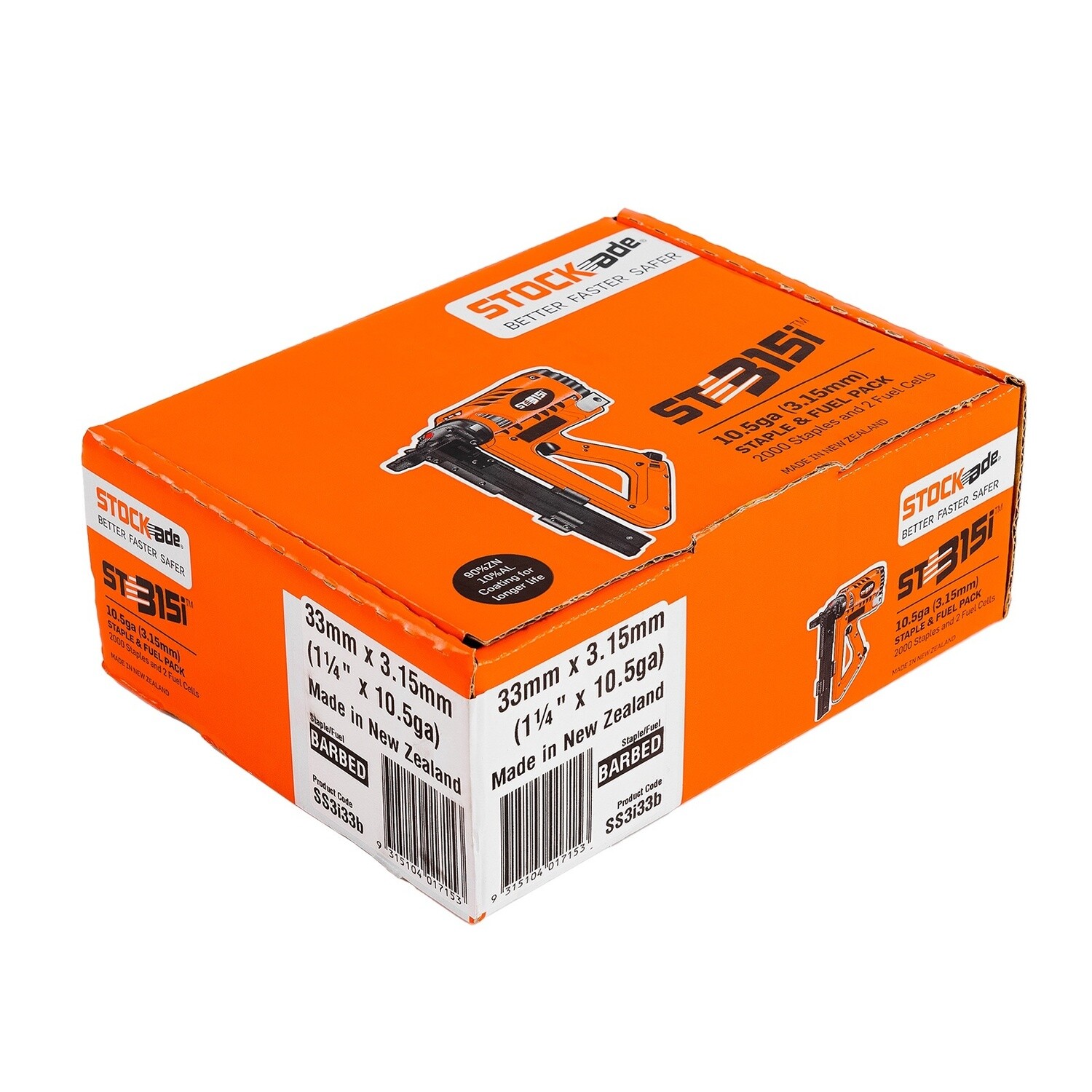 STOCK-ade Impulse 33x3.15 Staples (2000 box)