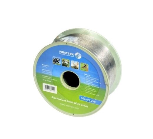 NEMTEK ALUMINIUM SOLID ELECTRIC WIRE 500M X 2MM