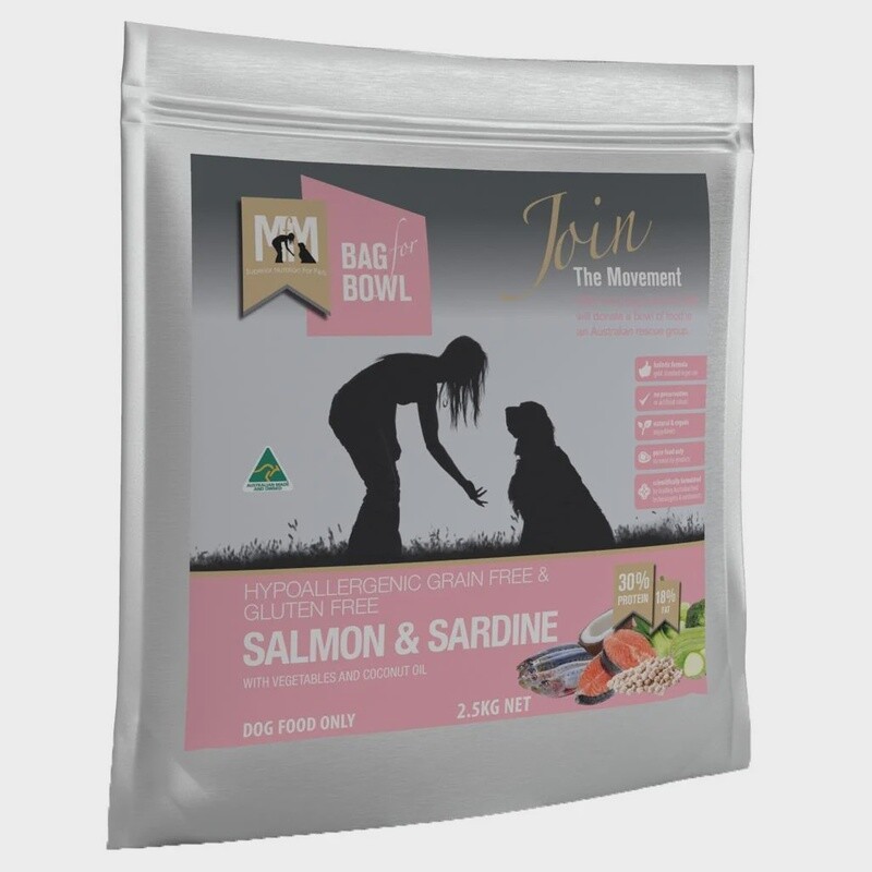 MEALS FOR MUTTS DOG SALMON &amp; SARDINE 2.5KG GRAIN AND GLUTEN FREE