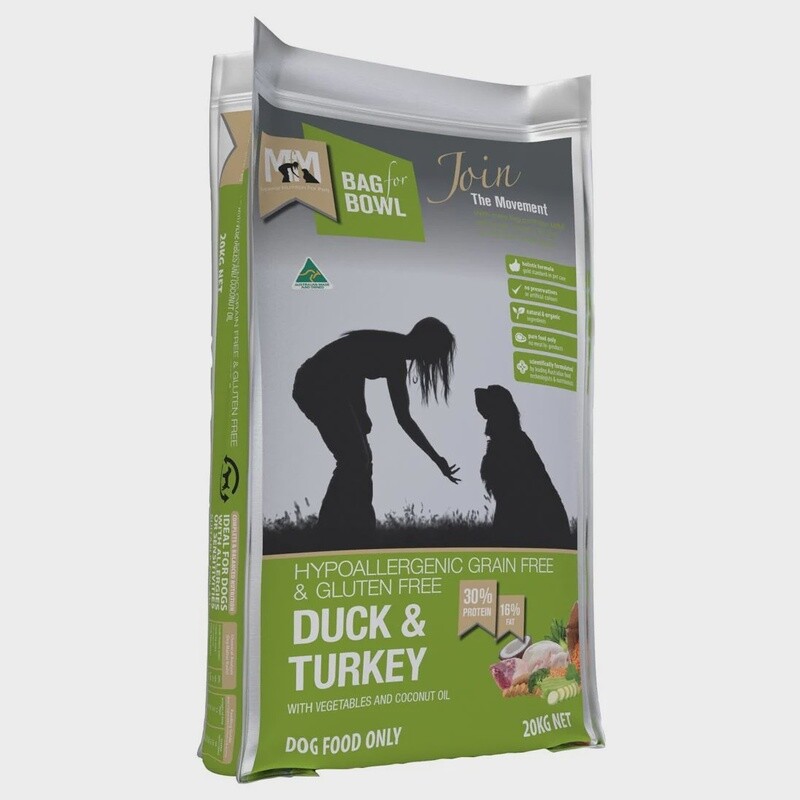 MEALS FOR MUTTS DOG  DUCK &amp; TURKEY 2.5KG GRAIN AND GLUTEN FREE