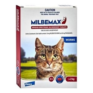 MILBEMAX CAT ALL WORMER (&gt;2KG) 2pk