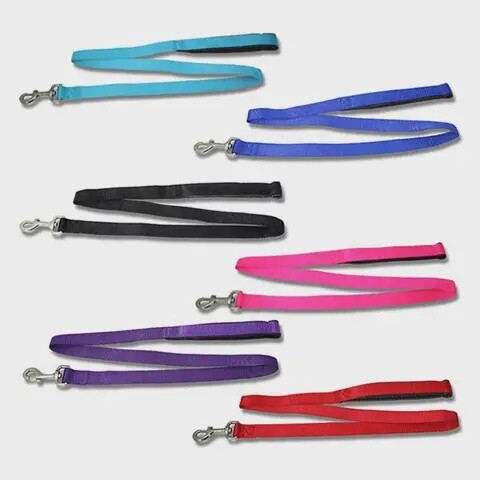 DOG LEAD WEBBING WITH PADDED HANDLE - AQUA