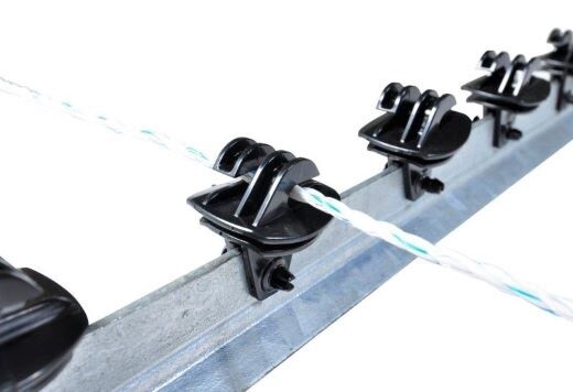 STEEL POST INSULATOR - QUICK FIT DESIGN - 25 PACK