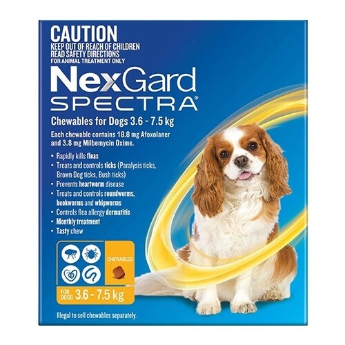 NEXGARD SPECTRA (3.6-7.5KG) 3pk