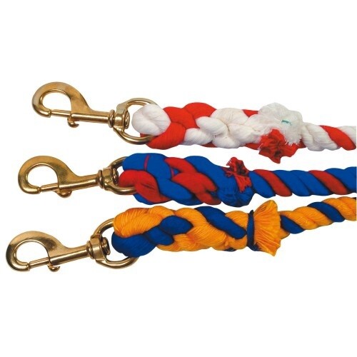 COTTON TWO TONE LEAD ROPE BLUE/GOLD (3M LONG)