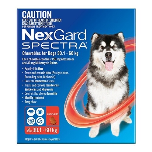 NEXGARD SPECTRA (30.1-60KG) 3pk