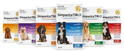 SIMPARICA TRIO 20.1-40KG GREEN 6PK