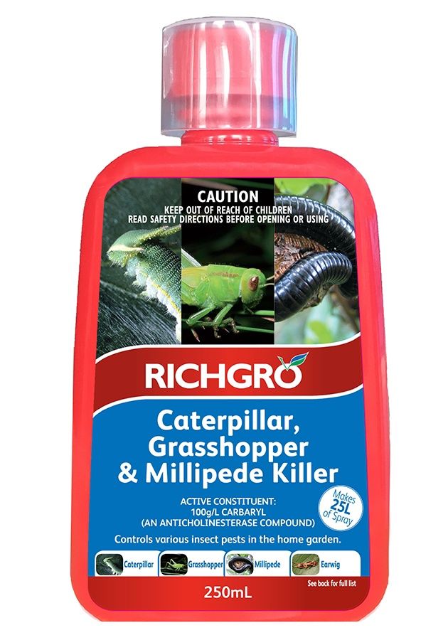 RICHGRO CATERPILLAR, GRASSHOPPER &amp; MILLIPEDE KILLER 250ML (CARBARYL)