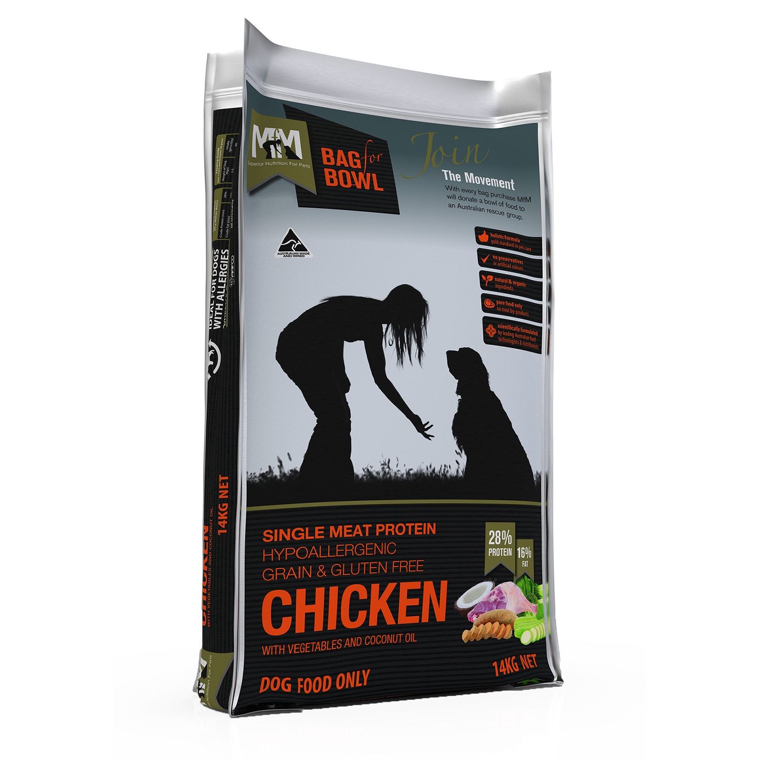MEALS FOR MUTTS  CHICKEN GRAIN &amp; GLUTEN FREE  14KG
