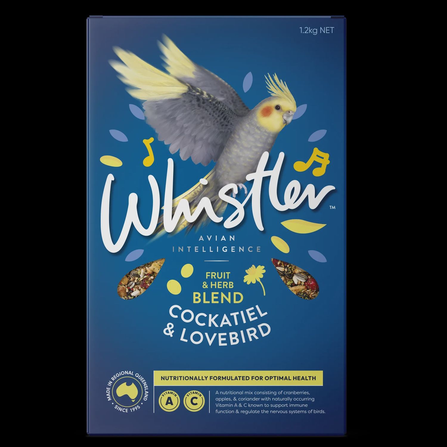 WHISTLER COCKATIEL &amp; LOVEBIRD GOURMET BLEND 1.2KG