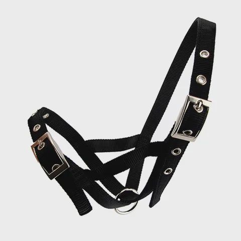 BAINBRIDGE CATTLE HALTER WEBBING CALF - BLACK