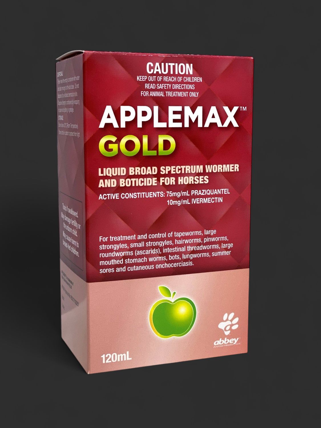 APPLEMAX GOLD LIQUID BROAD SPECTRUM WORMER 120ML