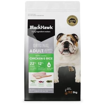 BLACKHAWK ADULT CHICKEN &amp; RICE 3KG