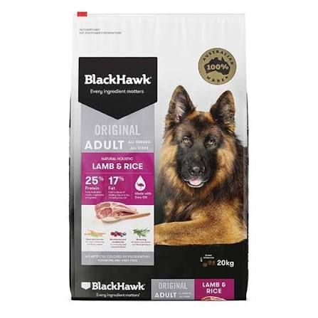 BLACKHAWK ADULT LAMB &amp; RICE 20KG