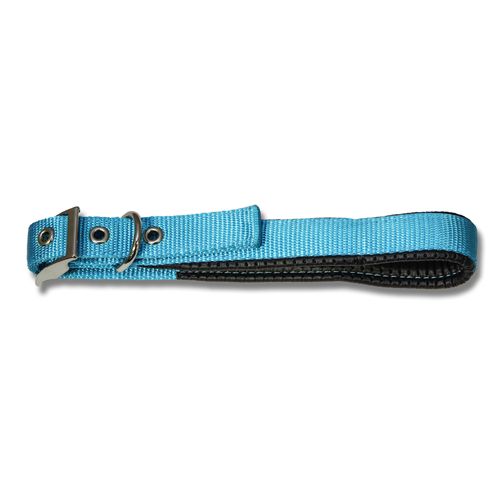 DOG COLLAR WEBBING PADDED 40CM BLACK