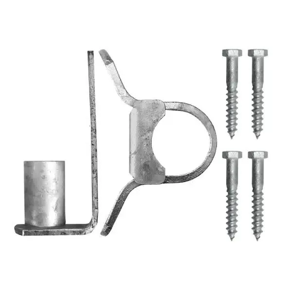ROTECH SCREW-ON HINGE SET SUIT ROUND TIMBER POST