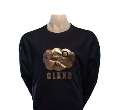 CLXXD Gold Reflective and Black Crew Neck Sweatshirt