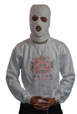 CLXXD Sailor Space White Crew Neck Sweatshirt