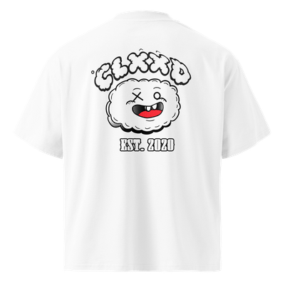 Unisex Organic CLXXD 2025 Essential Oversized High Neck White Tee