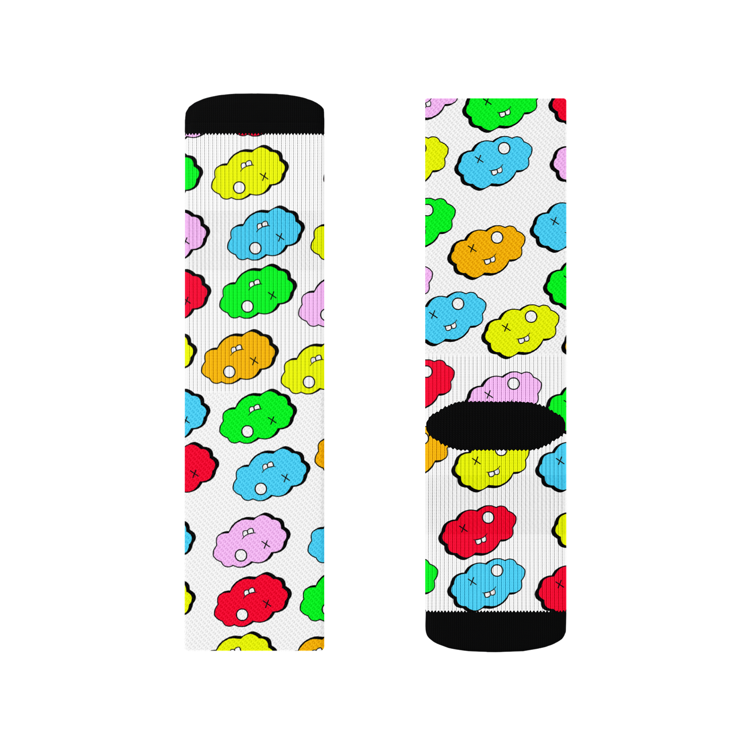 White Clxxd Polyester Crew Socks