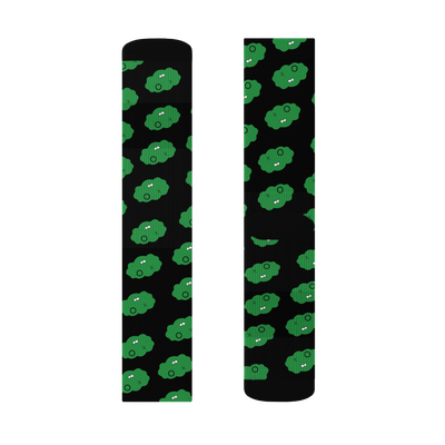 Black Clxxd 4 Leaf Clover Polyester Crew Socks