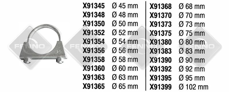 U-klemmer rustfri M8 fra: U-klemmer rustfri M8 fra: