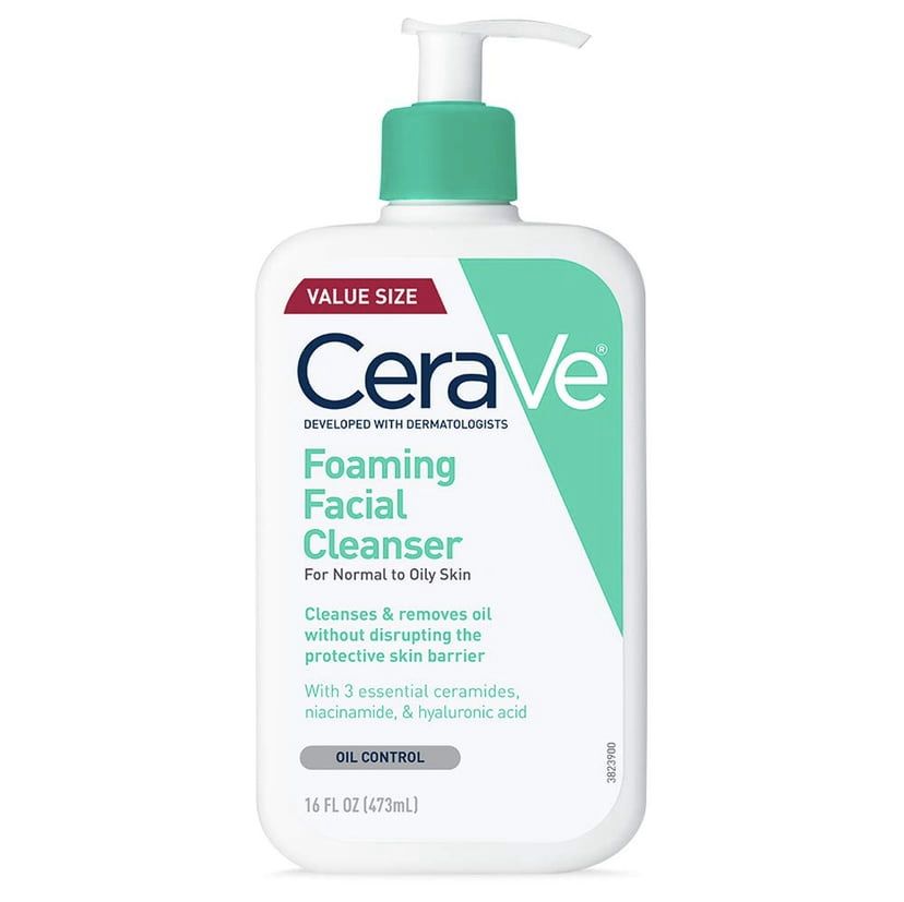 CeraVe Foaming Facial Cleanser with Ceramides and Hyaluronic Acid 16oz