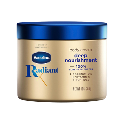 Vaseline Radiant X Deep Nourishment Body Cream 100% Pure Shea Butter
