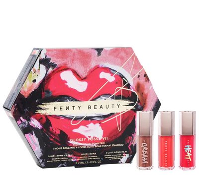 Fenty Beauty Glossy Posse VII Full-Size Gloss Bomb Trio
