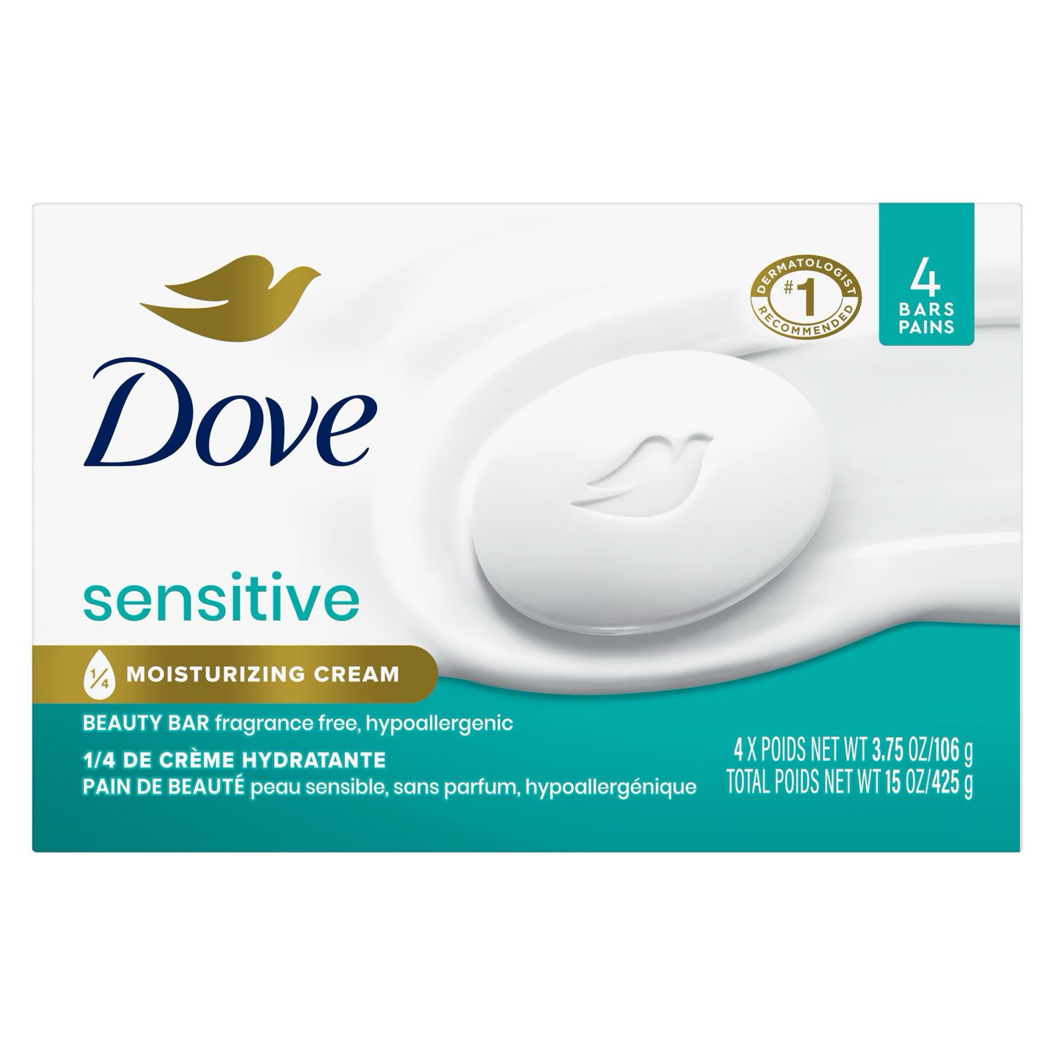 Dove Beauty Bar Soap for Sensitive Skin