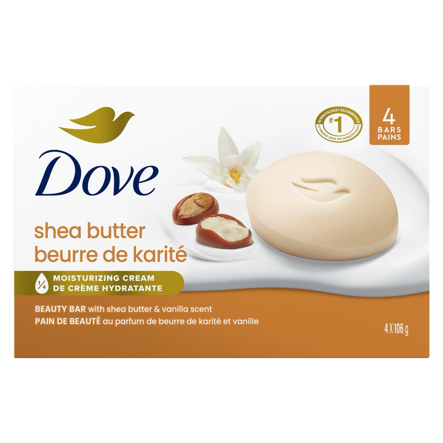 Dove Beauty Bar Soap with Shea Butter &amp; Vanilla