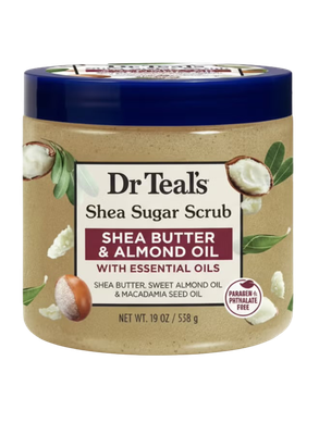 Dr Teal's Shea Sugar Body Scrub, Shea Butter with Almond Oil &amp; Essential Oils