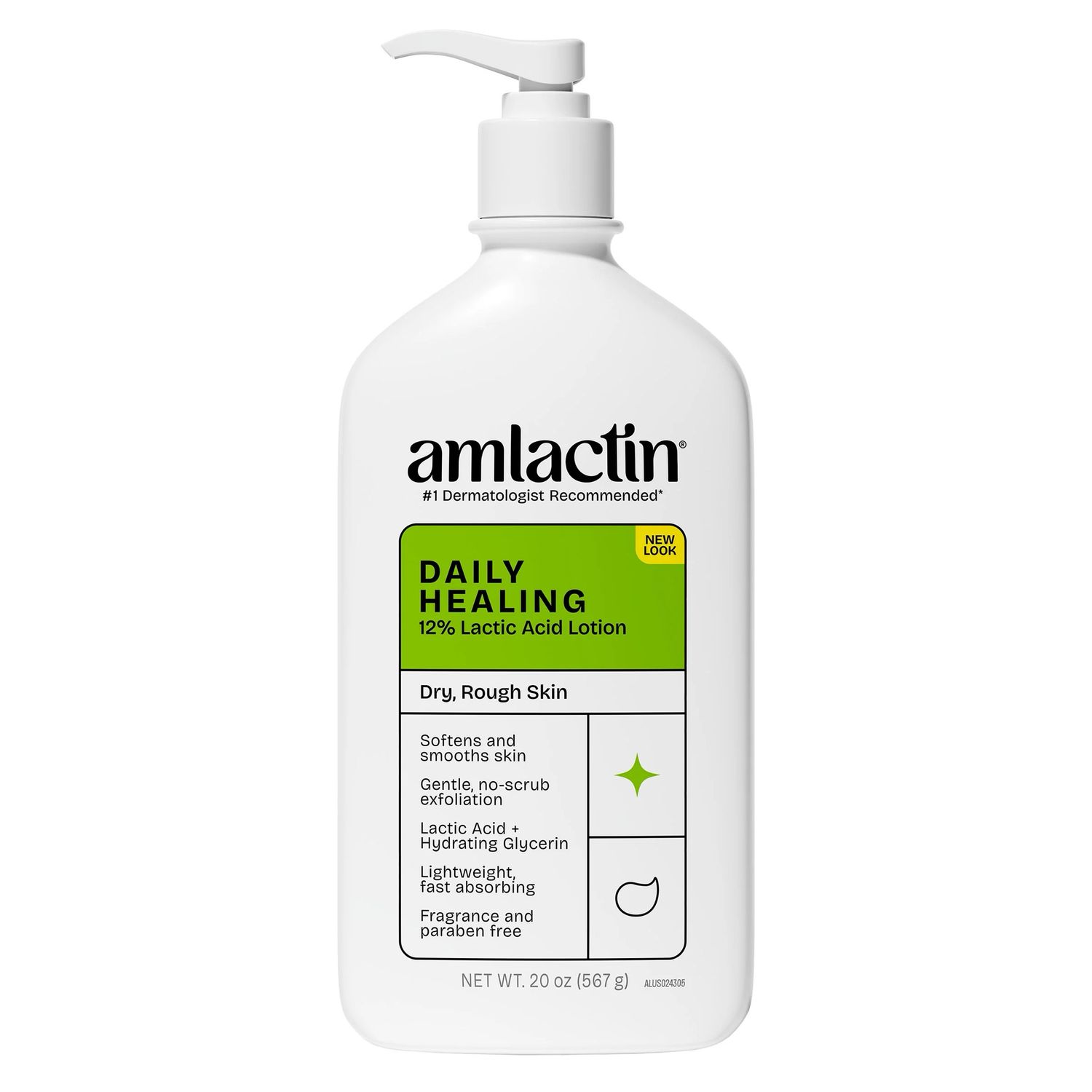 AmLactin Daily Healing 12% Body Lotion for Dry Skin 20oz